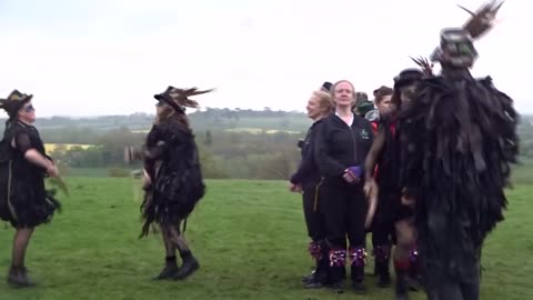 Beltane Border Morris - Firedance - Seeing in the May day Dawn - Croome Panorama 1 May 23