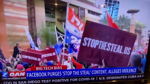 01/11/21 OAN Facebook will remove Stop The Steal posts