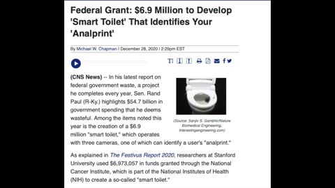 Federal Grant 6.9M for Smart Toilet for Analprint.