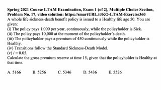 Exam LTAM exercise for July 26, 2021