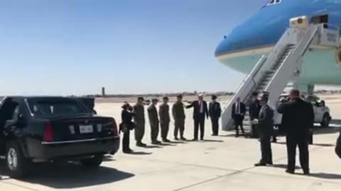 President Trump arriving in Yuma, Arizona