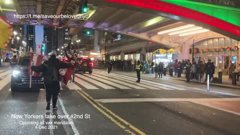 NEW YORKERS March against Medical Tyranny 4th Dec 42nd Street