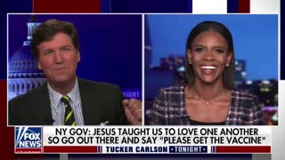 Candace Owens and Tucker Carlson discuss the new Church of COVID