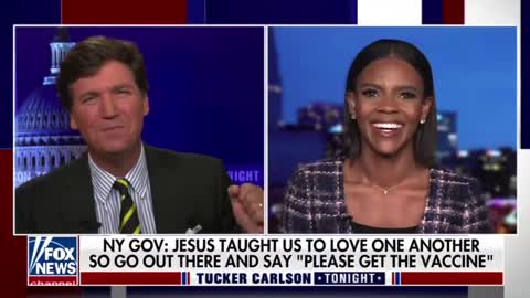 Candace Owens and Tucker Carlson discuss the new Church of COVID