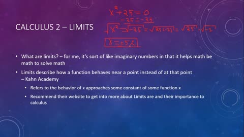 Calculus 2 - Limits