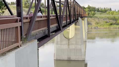 Fantastic old bridge in Rundle park Edmonton Alberta Canada