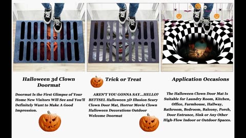 #Halloween #3D #Illusion #Clown #DoorMat: