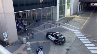 Video showing people being escorted out of a Houston Church after a shooting