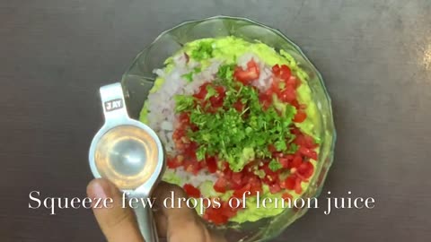 Mexican Salad Guacamole \ Homemade Guacamole \ Flame-less recipe \ Instant side-dish\Chappathi\Roti