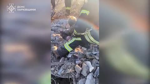 Kharkiv region: emergency workers rescued two men from under the rubble
