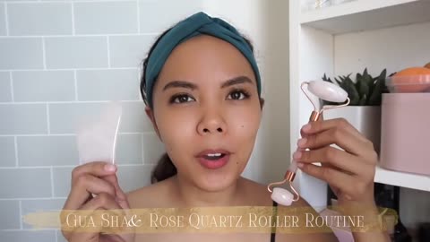 GuaSha & Rose Quartz Roller Routine