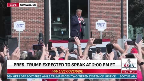 WATCH: President Trump Addresses Overflow Crowd in Conway, SC - 2-10-24