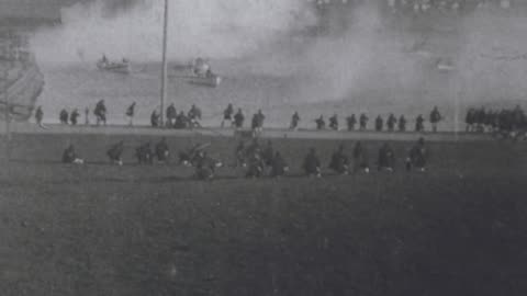 Naval Sham Battle At Newport Naval Training School (1900 Original Black & White Film)