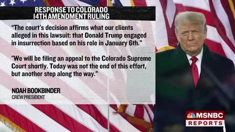 Legal Showdown: Plaintiffs Vow Appeal in Trump Ballot Battle for Colorado 2024
