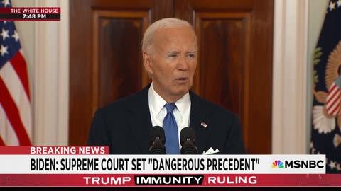 'King above law': Biden warns of 'dangerous precedent' SCOTUS set in Trump ruling