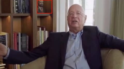 Klaus Schwab has a bust of Soviet Communist Dictator Vladimir Lenin on a shelf in his home office.