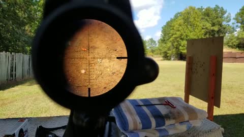 6.5mm Creedmoor Savage Model 12 slamming more clays