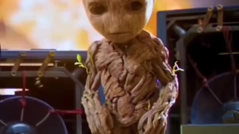Little super hero Groot guardian of the galaxy