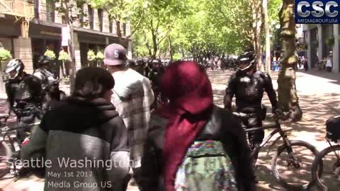 Seattle PD WRECK AntiFa Pissants After AntiFa Starts Pepper Spraying MarchAgainstSharia Protesters