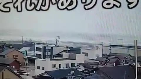 Tsunami Footage from New Year's Day 2024 Sea Of Japan Earthquake.