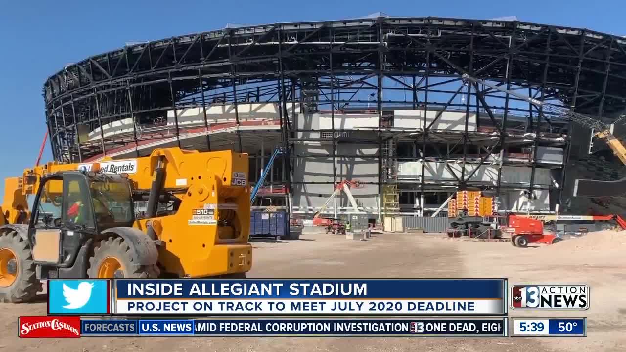 Allegiant Stadium reportedly on track
