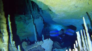 Cave Diving the Crystal Palace in Abaco Island, Bahamas