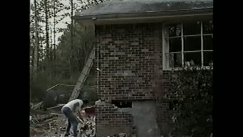 Brick Wall Almost Falls On Man After He Removes A Brick