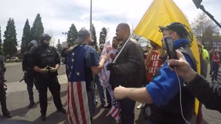 White Supremacist Jeremy Christian Kicked Out Of Pro Trump Rally In Portland Oregon
