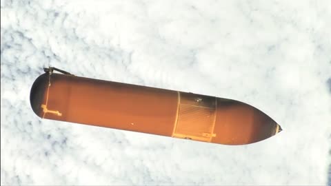 Endeavour's External Tank Falls Away.