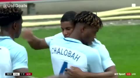 VIDEO: GOAAAL RASHFORD scores on his England U21 debut. What a player, what a finish!