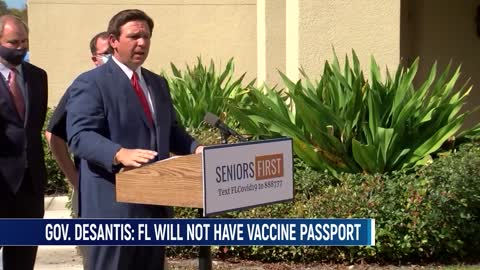 Gov. Ron Desantis Will Not Have Vaccine Passport In Florida