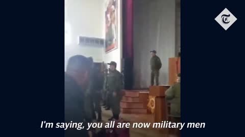 ‘You are military men now’: Russian officer yells at conscripts after Putin announced mobilisation