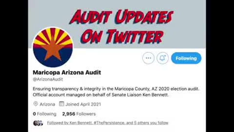 Maricopa County Audit Twitter Account - Location has been contracted and Security will be tight