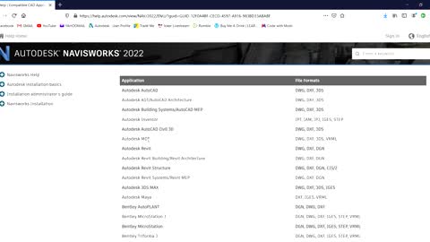 NAVISWORKS 2022: COMPATIBLE CAD APPLICATIONS