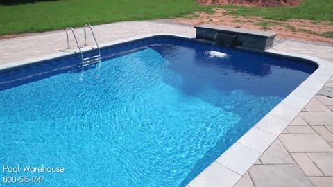 16 x 32 Rectangle Swimming Pool Kit with Waterfall From Pool Warehouse