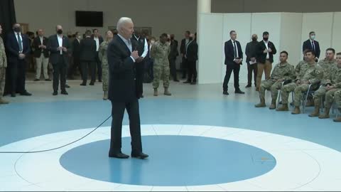 President Biden Talks About Ukraine, Tells 82nd Airborne 'You'll See When You're There"