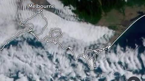 Melbourne today static cloud cover till late afternoon, EMF clearly visible