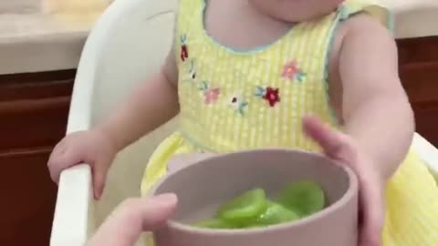 Babies eat faniest moment