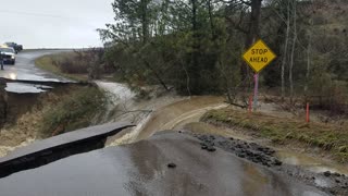 Montana Floods Sweep Road Away