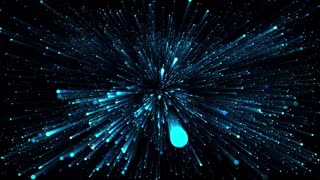 Blue particules space