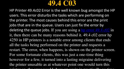 Easy Ways To Fix HP Error 49.4 c02