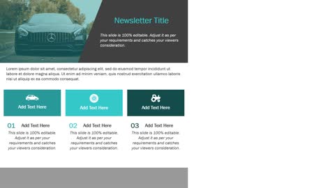 Business Newsletter Template For Automobile Company