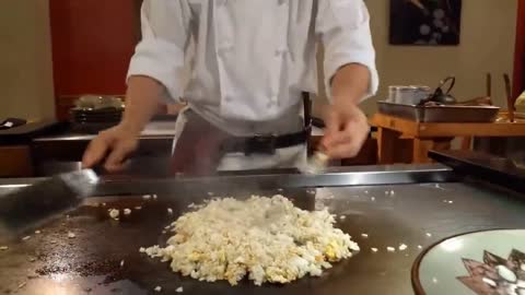 Teppanyaki Show at Benihana - Toronto, Ontario-3