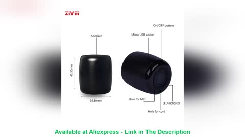 ☄️ ZIVEI Small Bluetooth Speaker Stereo for A Great Christmas Present to Friends Indoor or Outdoor