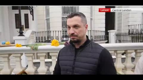 British Citizens signing up for the 'Ukranian Foreign Legion' at the Ukranian Embassy in London.