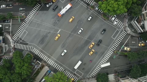 Time-Lapse of Busy Intersection