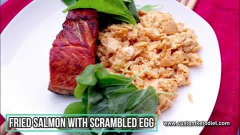 How To Make Fried Salmon with Scrambled Egg