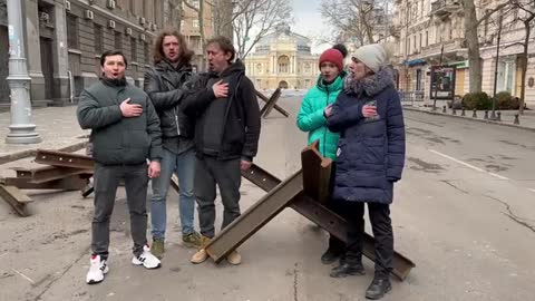 Singers from the renowned opera in Odessa...