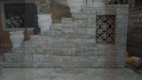 Cladding and paving blocks