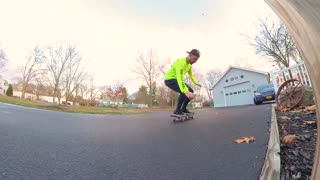 Slow Motion Skateboarding - Fakie Hospital Heel Flip - super difficult